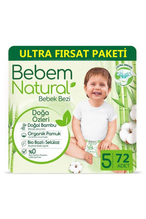 Bebem Natural 5 Beden Junior Ultra Fırsat Paketi 80 Adet