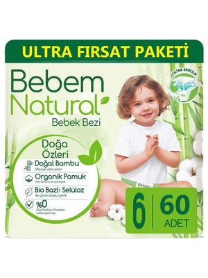 Bebem Natural 6 Beden Extra Large Ultra Fırsat Paketi 64 Adet