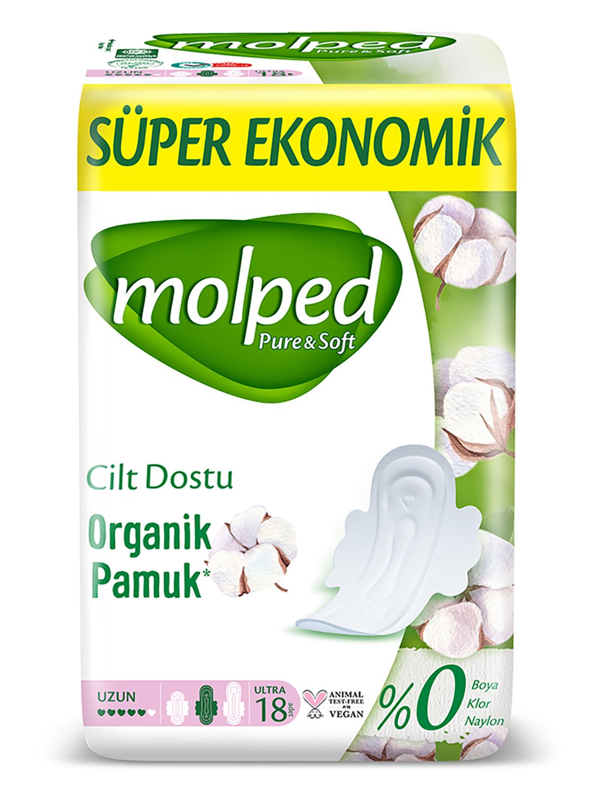 Molped Pure&Soft Uzun 18'li S.Eko Yetişkin Ped