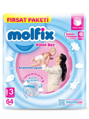 Molfix Külot Bez 3 Beden Süper Fırsat Paketi 64 Adet