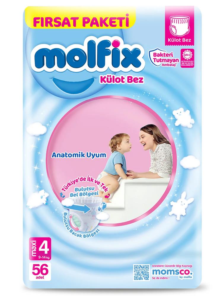 Molfix Külot Bez 4 Beden Süper Fırsat Paketi 56 Adet