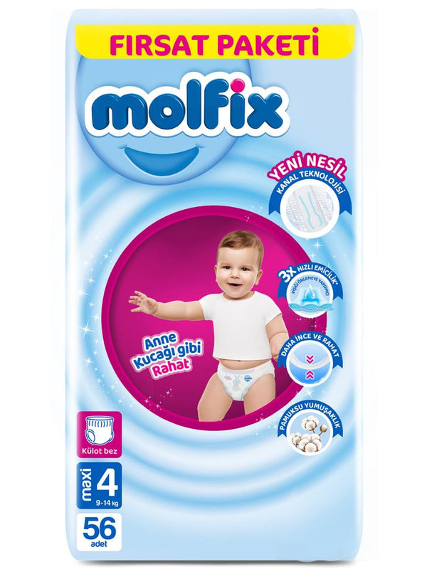 Molfix Külot Bez 4 Beden Süper Fırsat Paketi 56 Adet