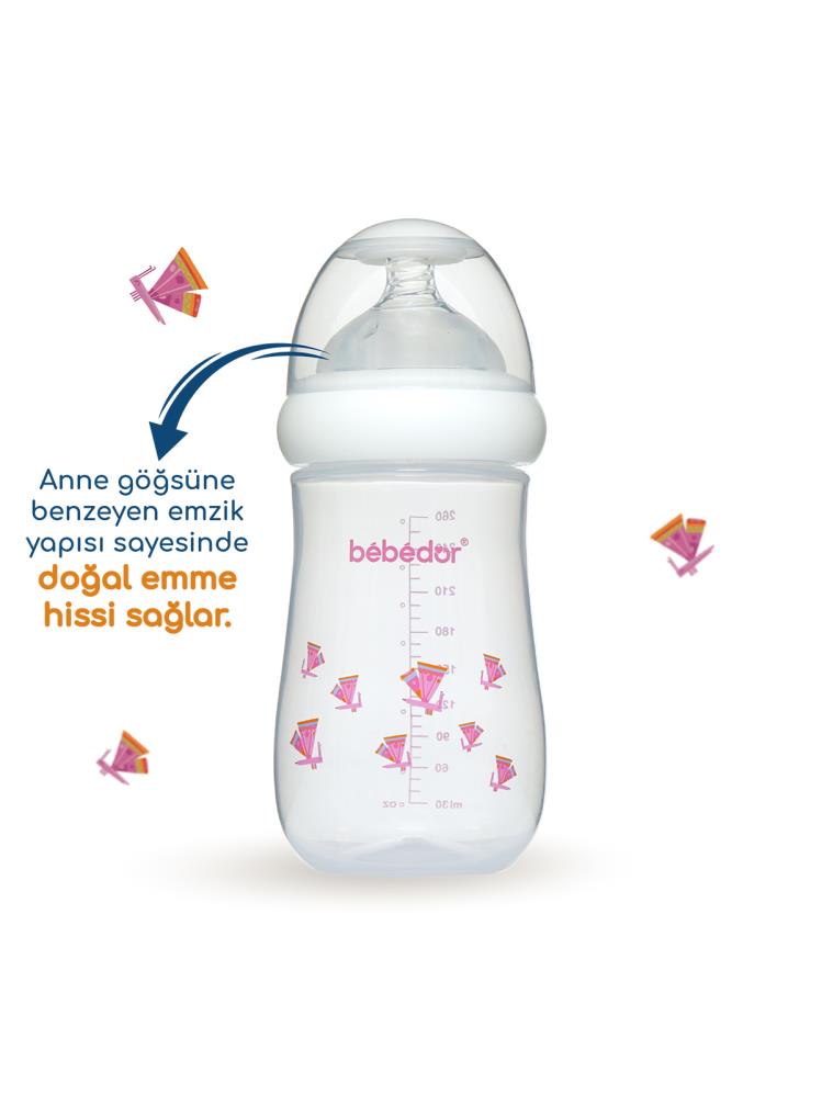 Bebedor Geniş Ağız PP Biberon 260 ml - Standart