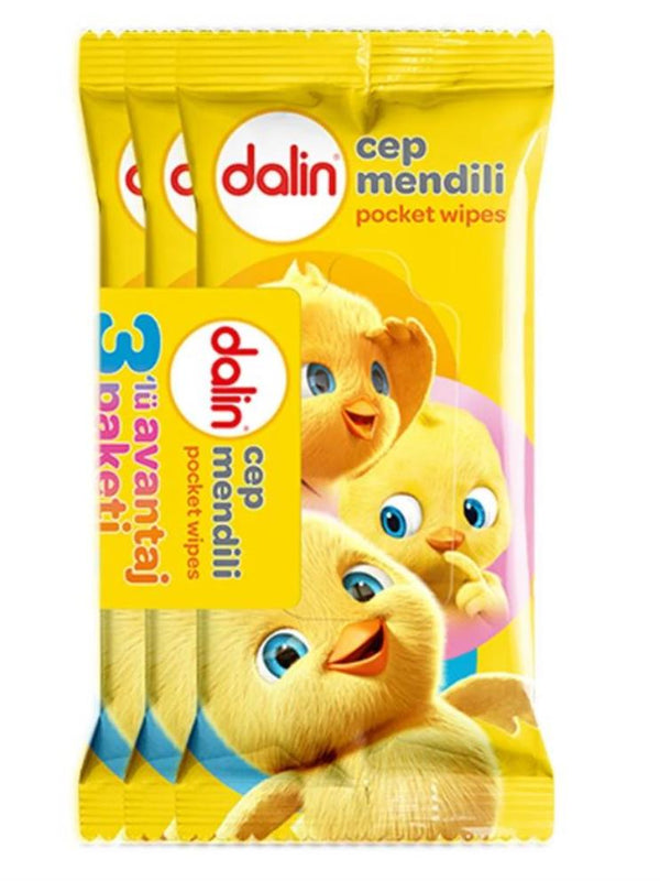 Dalin 3'lü Cep Islak Mendil Set 3x15 Adet