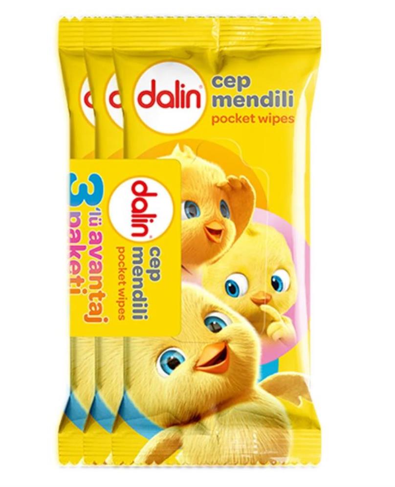 Dalin 3'lü Cep Islak Mendil Set 3x15 Adet