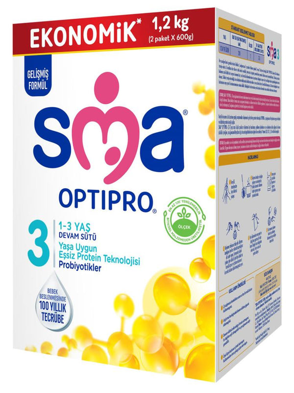 Sma Optıpro 3 Devam Sütü 1-3 Yaş (2x600) 1,2 kg