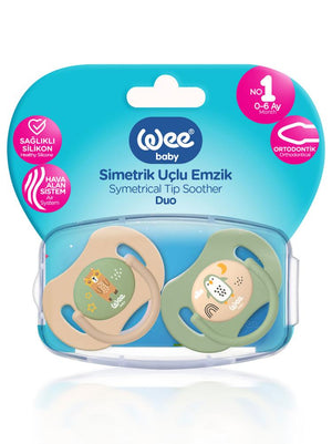 Wee Baby Duo Simetrik Uçlu Emzik 0-6 Ay No:1
