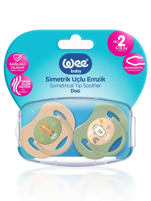 Wee Baby Duo Simetrik Uçlu Emzik 6-18 Ay No:2