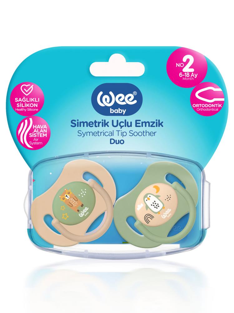 Wee Baby Duo Simetrik Uçlu Emzik 6-18 Ay No:2