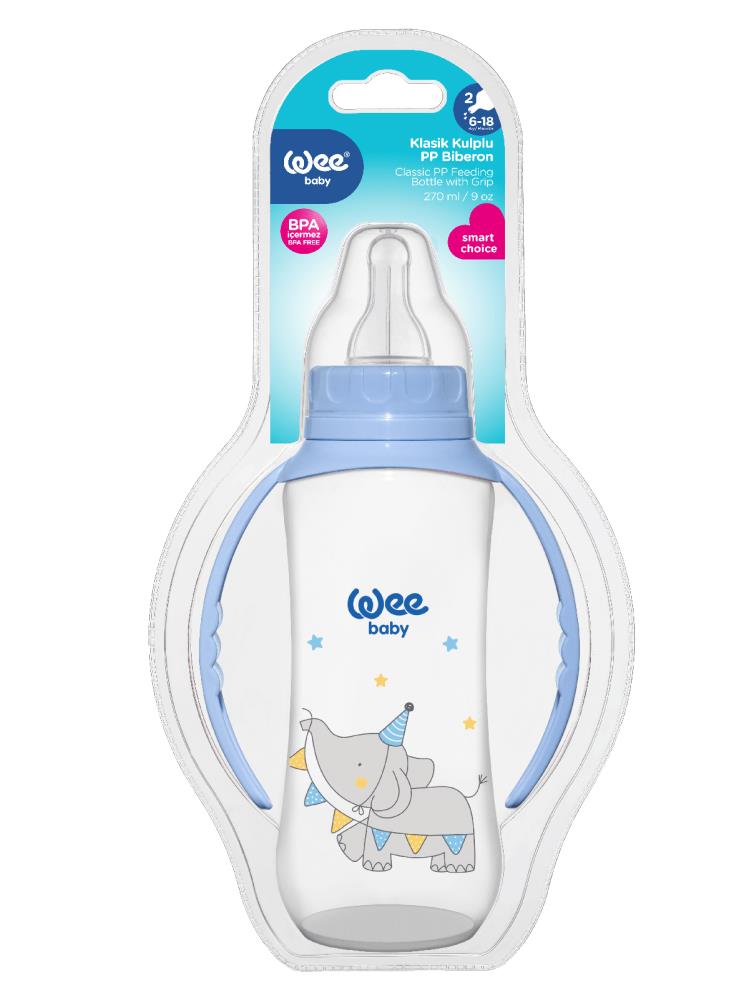 Wee Pp Kulplu Pp 270 Ml Bıberon - Mavi