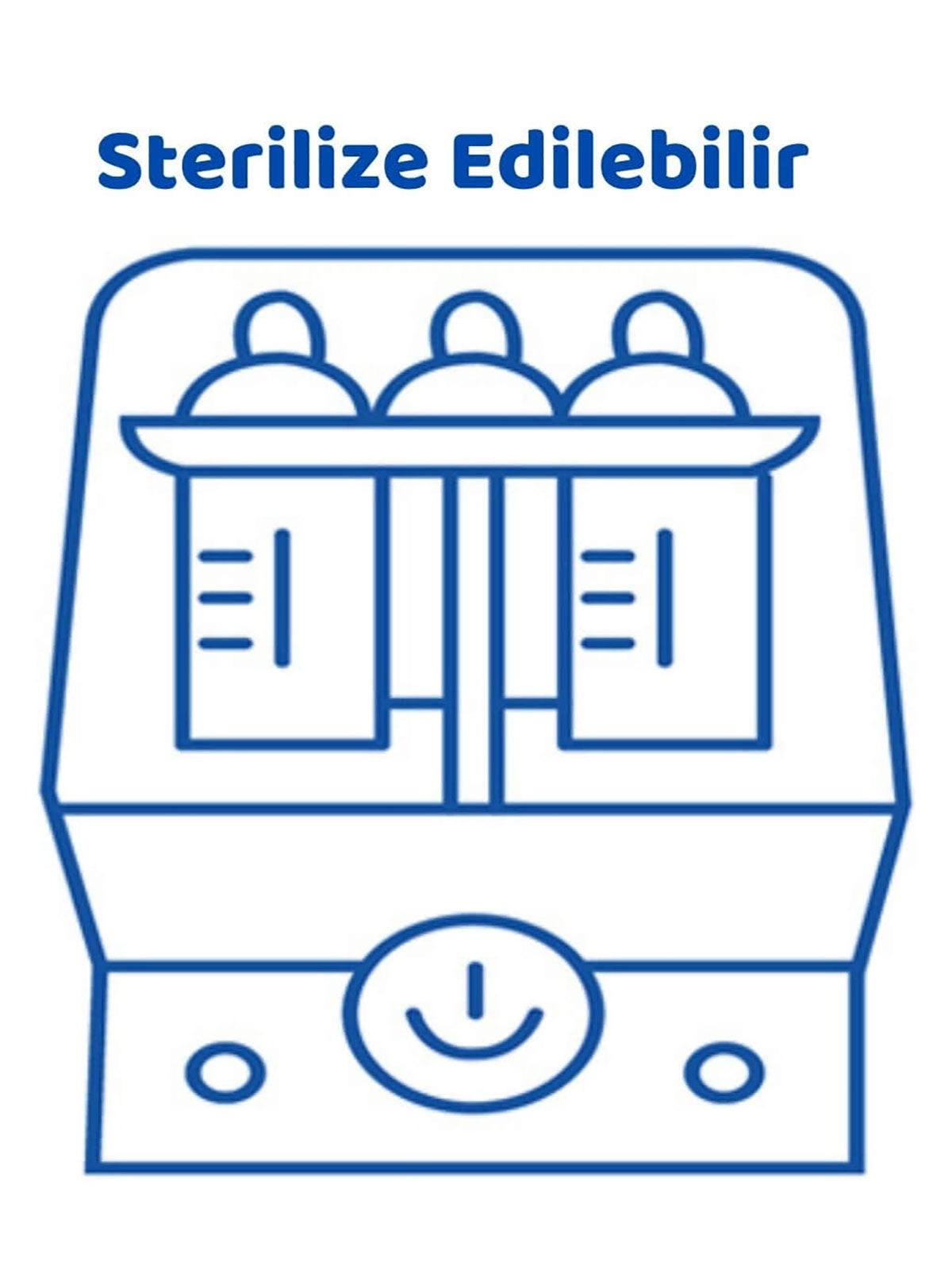 Wee Sılıkon Desenlı Emzık No 3 - Mavi