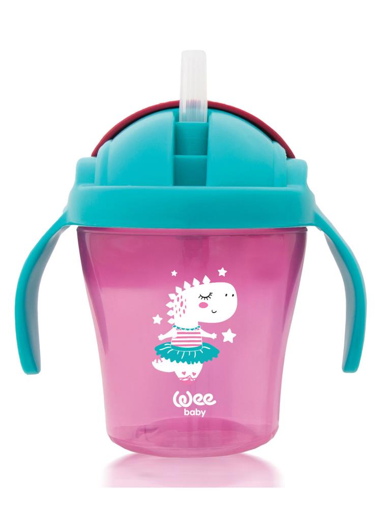 Wee Baby Pipetli Bardak 200 ml - Pembe