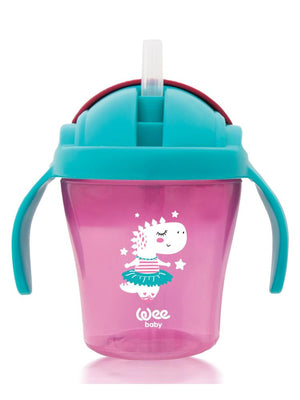 Wee Baby Pipetli Bardak 200 ml - Pembe