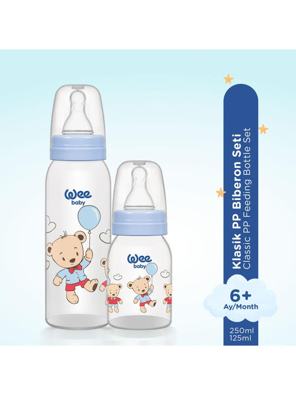 Wee Baby Klasik PP Biberon Seti 2'li - Mavi