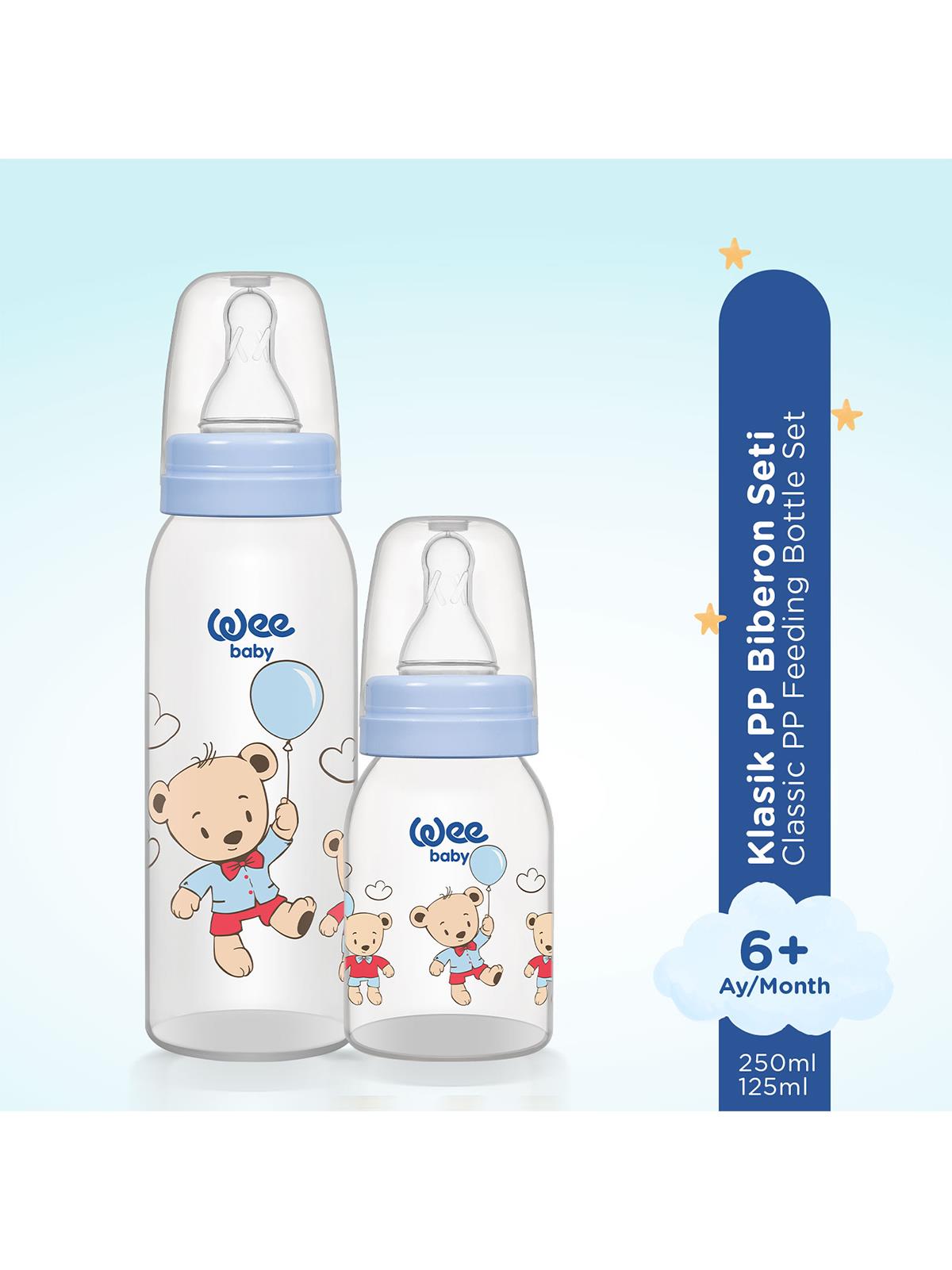 Wee Baby Klasik PP Biberon Seti 2'li - Mavi