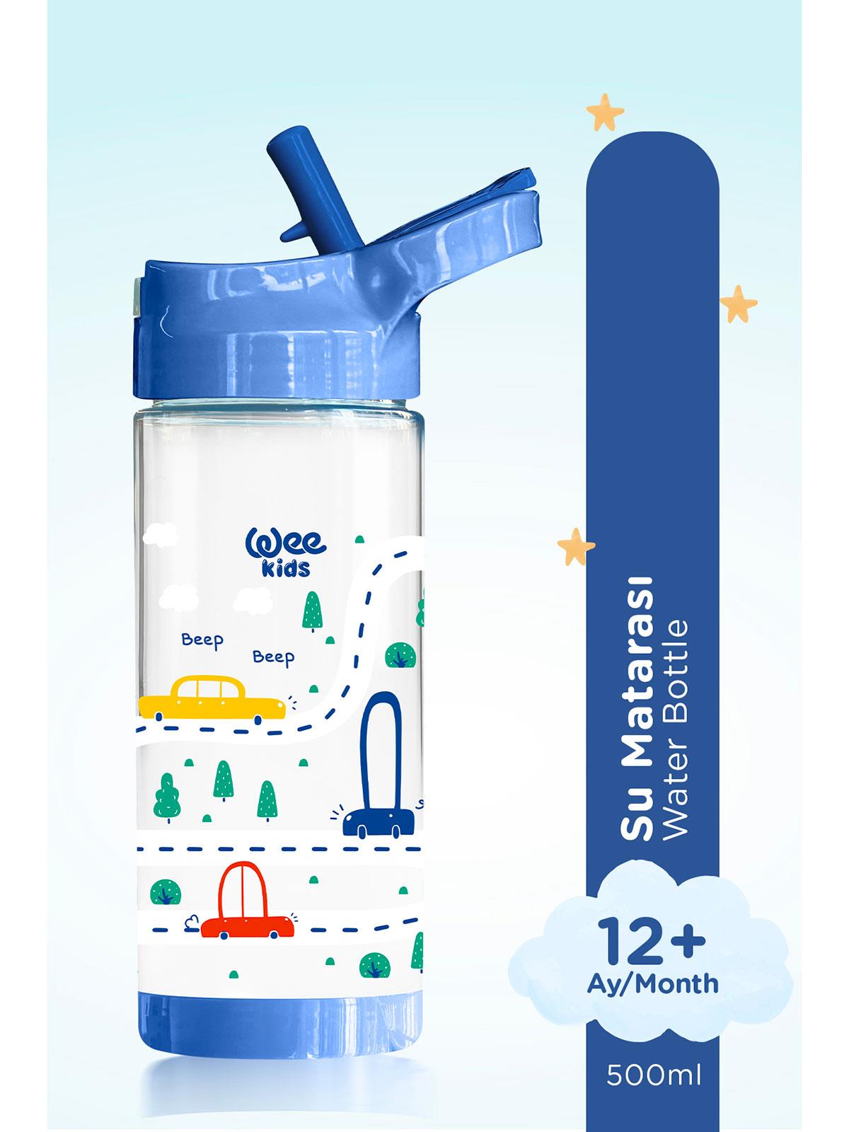 Wee Baby Pipetli Bardak 500 ml Araba - Mavi