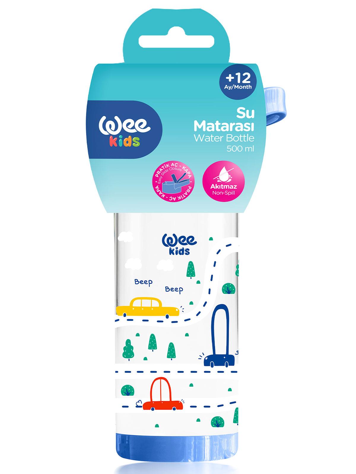 Wee Baby Pipetli Bardak 500 ml Araba - Mavi