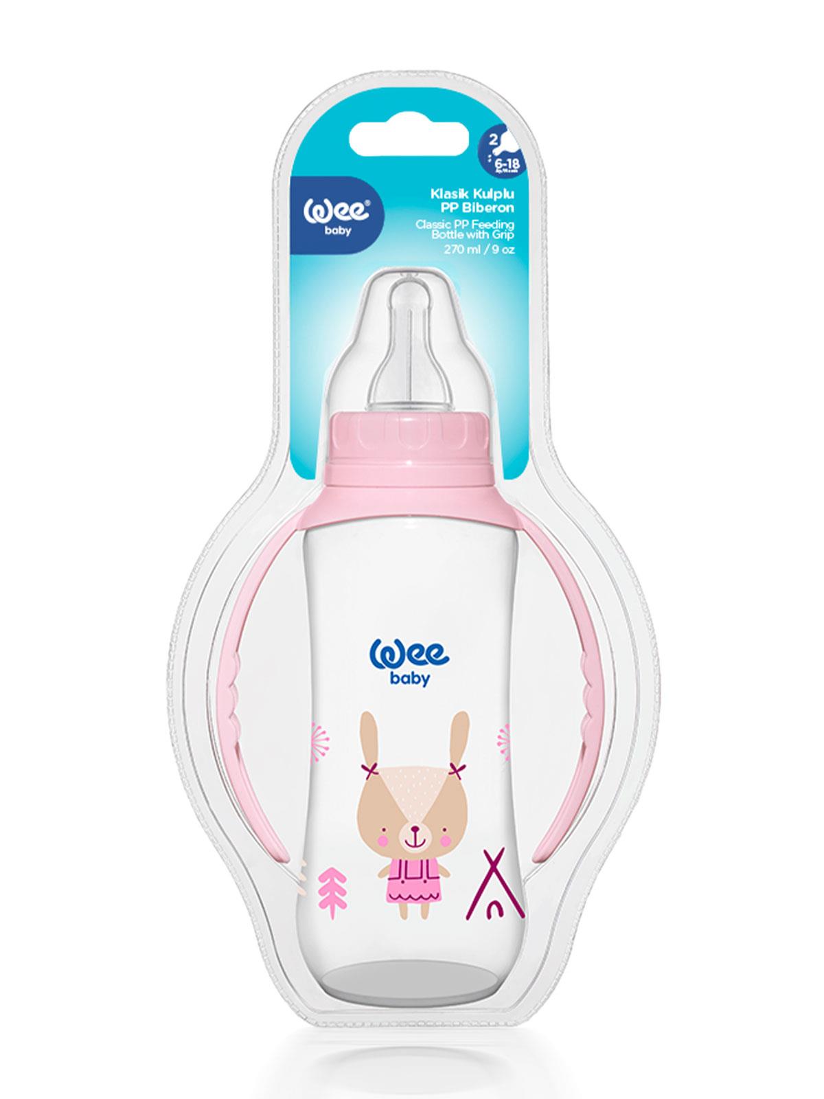 Wee Baby Kulplu Pp Biberon 270 ml - Pembe
