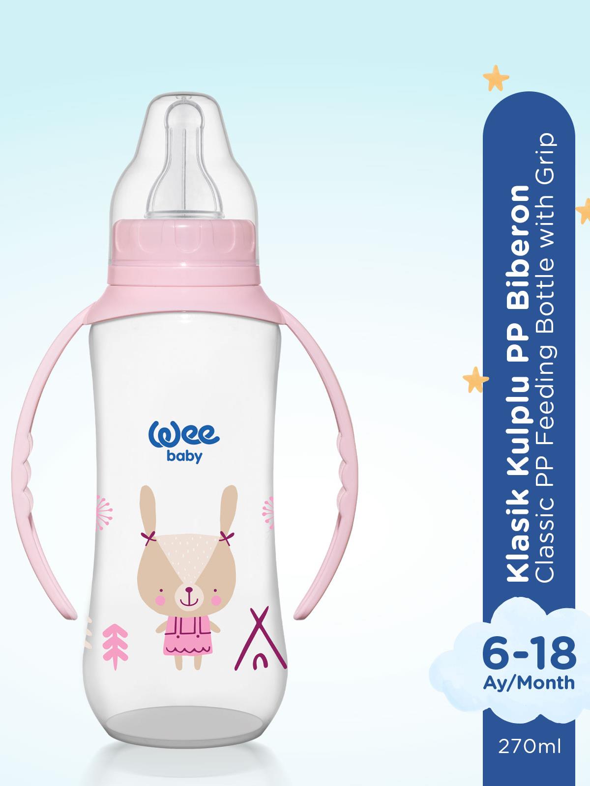 Wee Baby Kulplu Pp Biberon 270 ml - Pembe