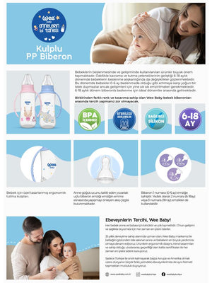 Wee Baby Kulplu Pp Biberon 270 ml - Pembe