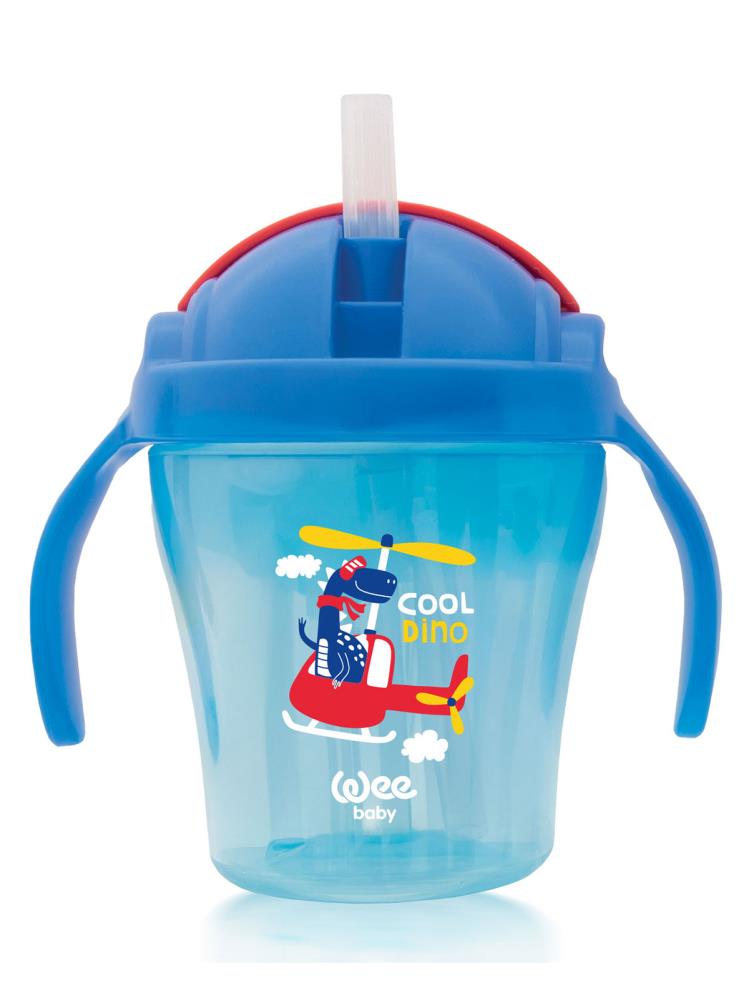 Wee Baby Pipetli Bardak 200 ml - Mavi