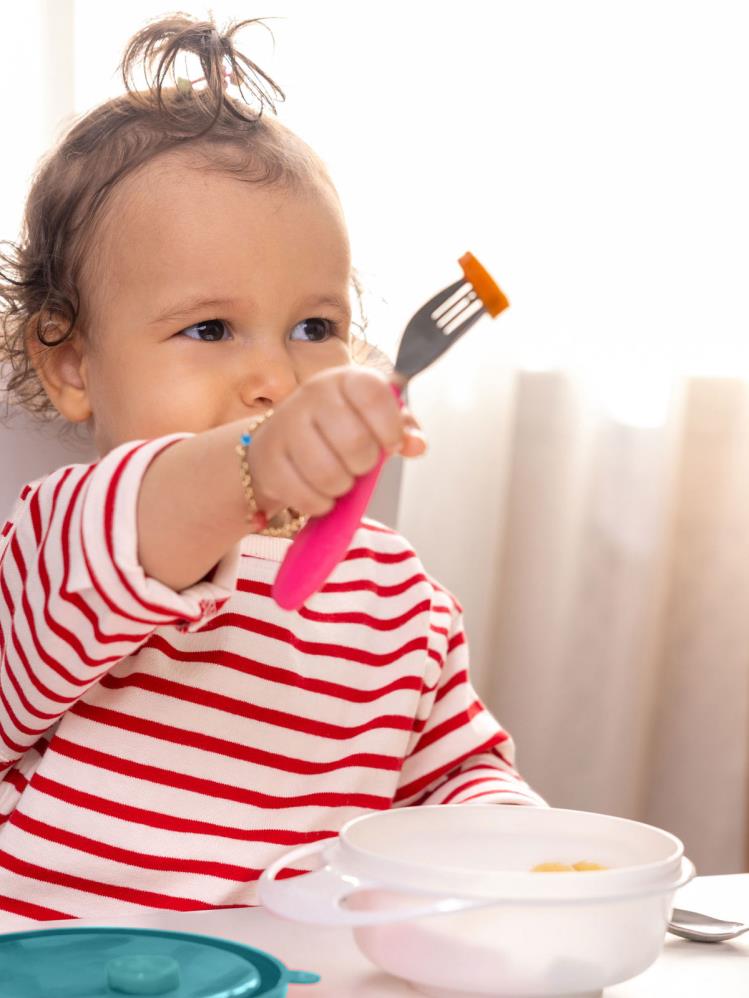 Wee Baby Paslanmaz Çelik Kaşık Çatal Seti - Pembe