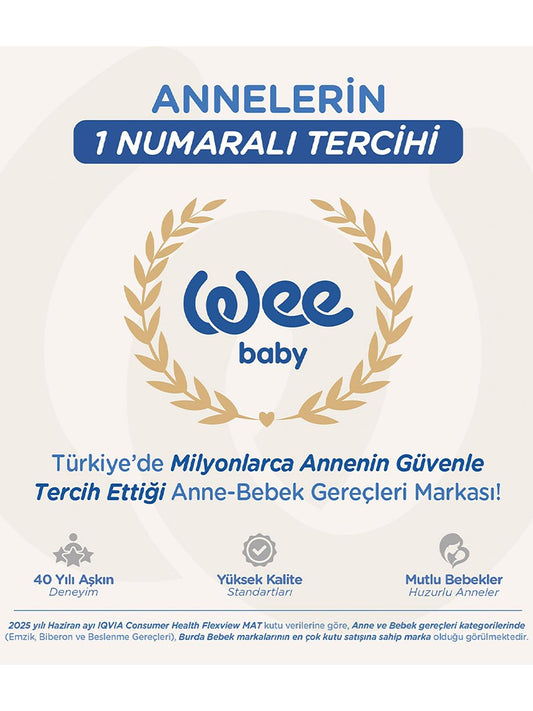 Wee Baby Duo Simetrik Uçlu Emzik 0-6 Ay No:1 - Sarı