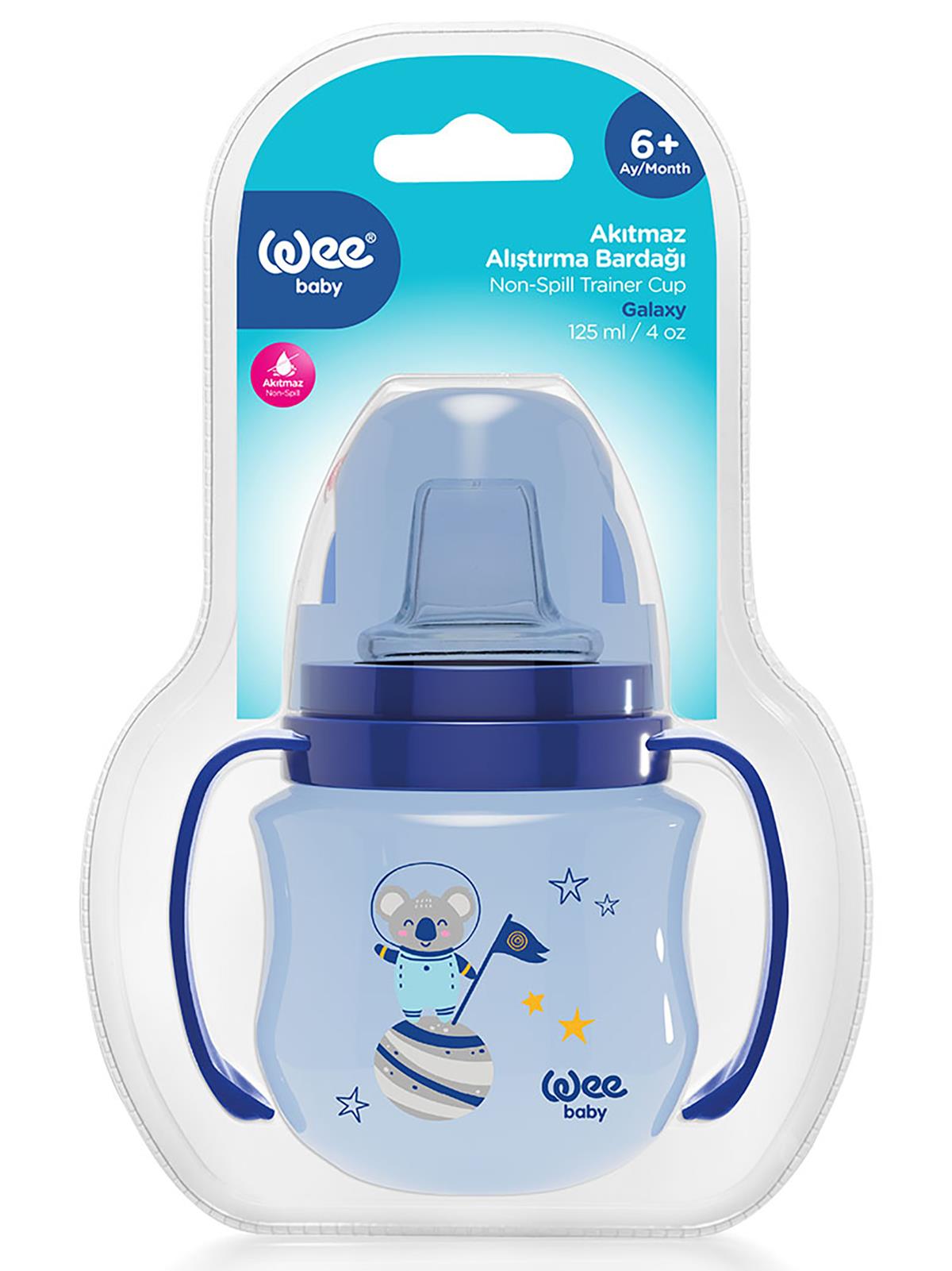 Wee Baby Antıkolok Akıtmaz Kuplı Bardak 125 cc - Mavi