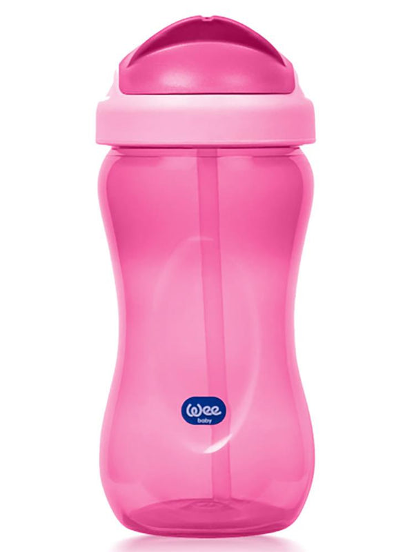 Wee Baby Renkli Pipetli Bardak 340 ml - Pembe