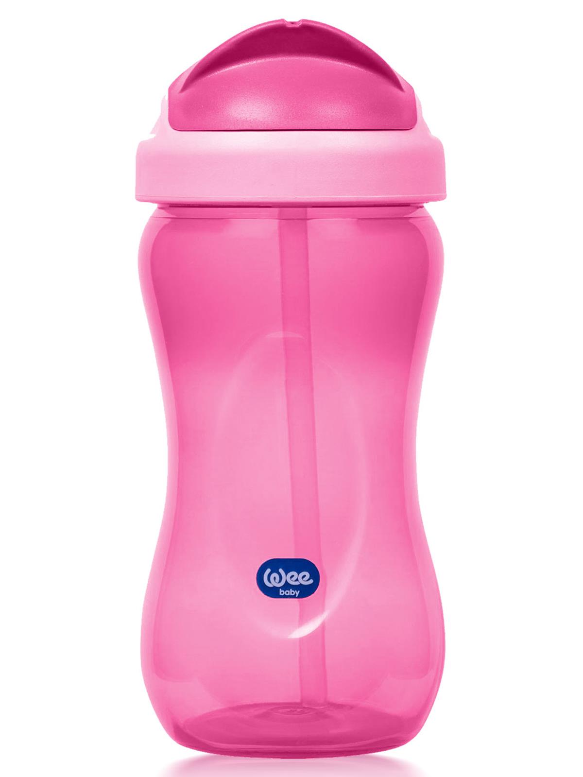 Wee Baby Renkli Pipetli Bardak 350 ml - Pembe