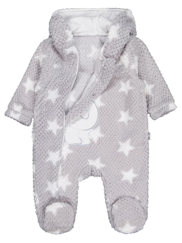 Minidamla Ayı Nakışlı Kozmonot 1-9 Ay Tulum - Gri