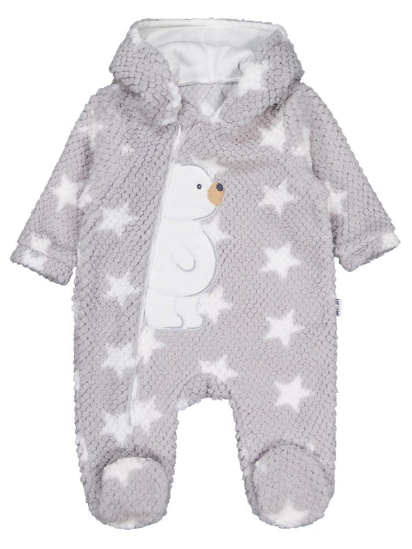 Minidamla Ayı Nakışlı Kozmonot 1-9 Ay Tulum - Gri