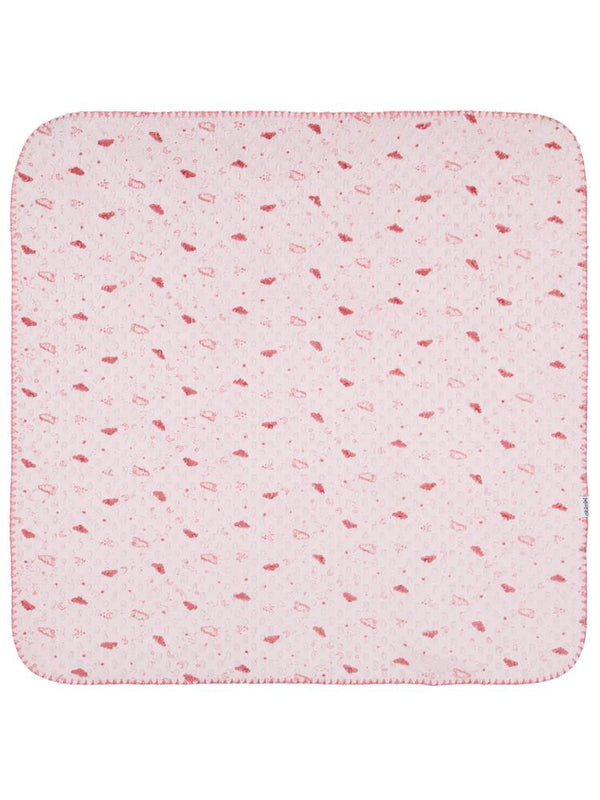 Minidamla Desenli Oyalı Battaniye - Pembe