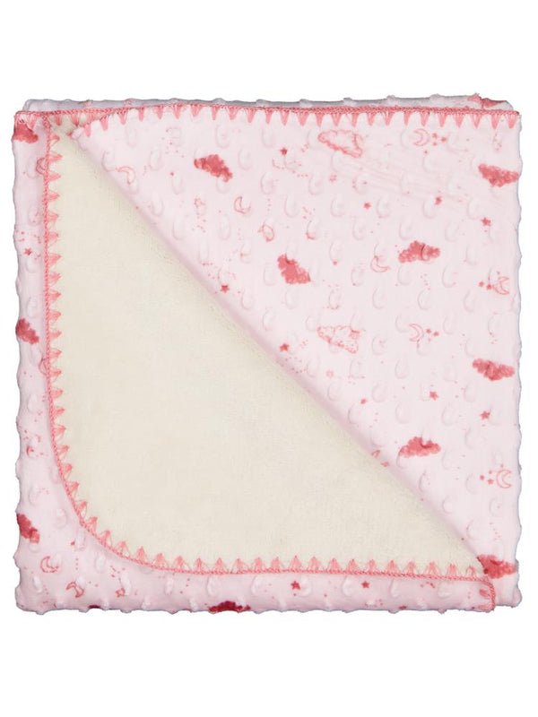 Minidamla Desenli Oyalı Battaniye - Pembe