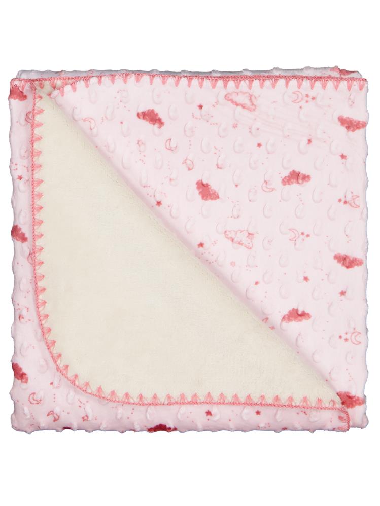 Minidamla Desenli Oyalı Battaniye - Pembe