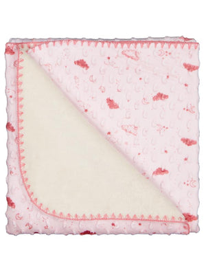 Minidamla Desenli Oyalı Battaniye - Pembe