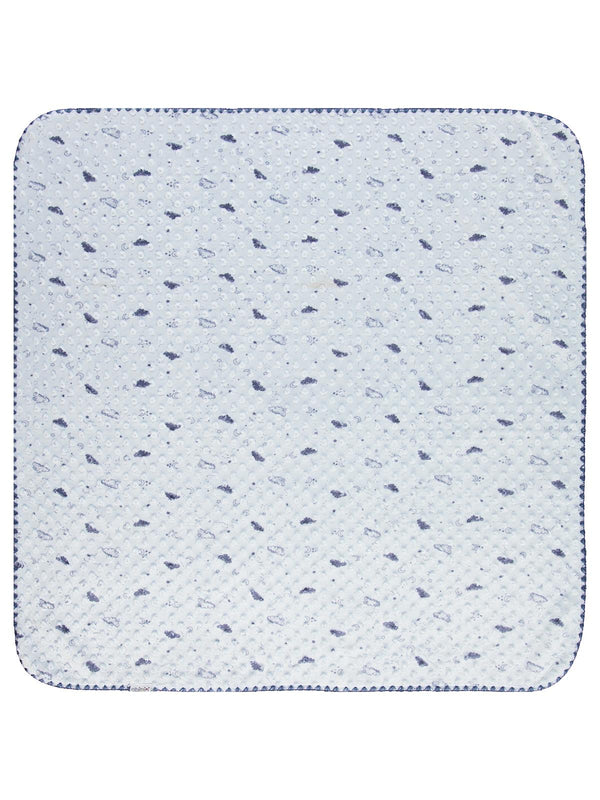 Minidamla Desenli Oyalı Battaniye - Mavi