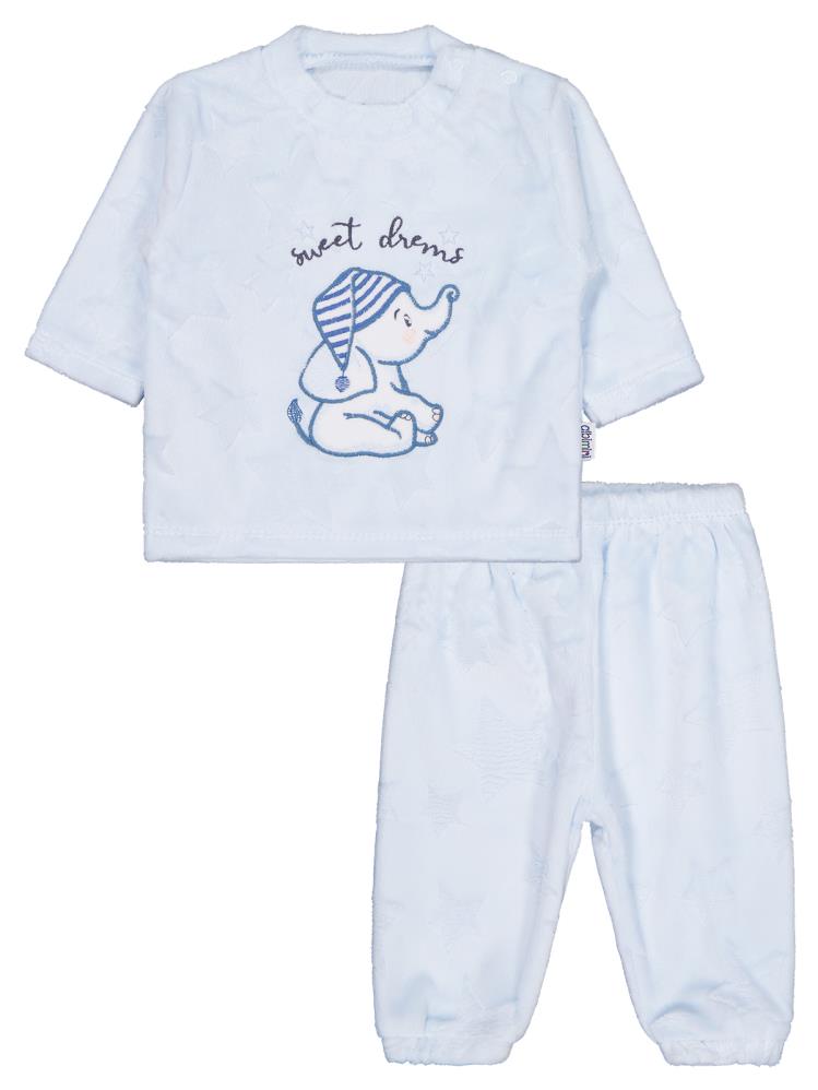 Minidamla Filli Nakış 2Li 1-6 Ay Takım - Mavi