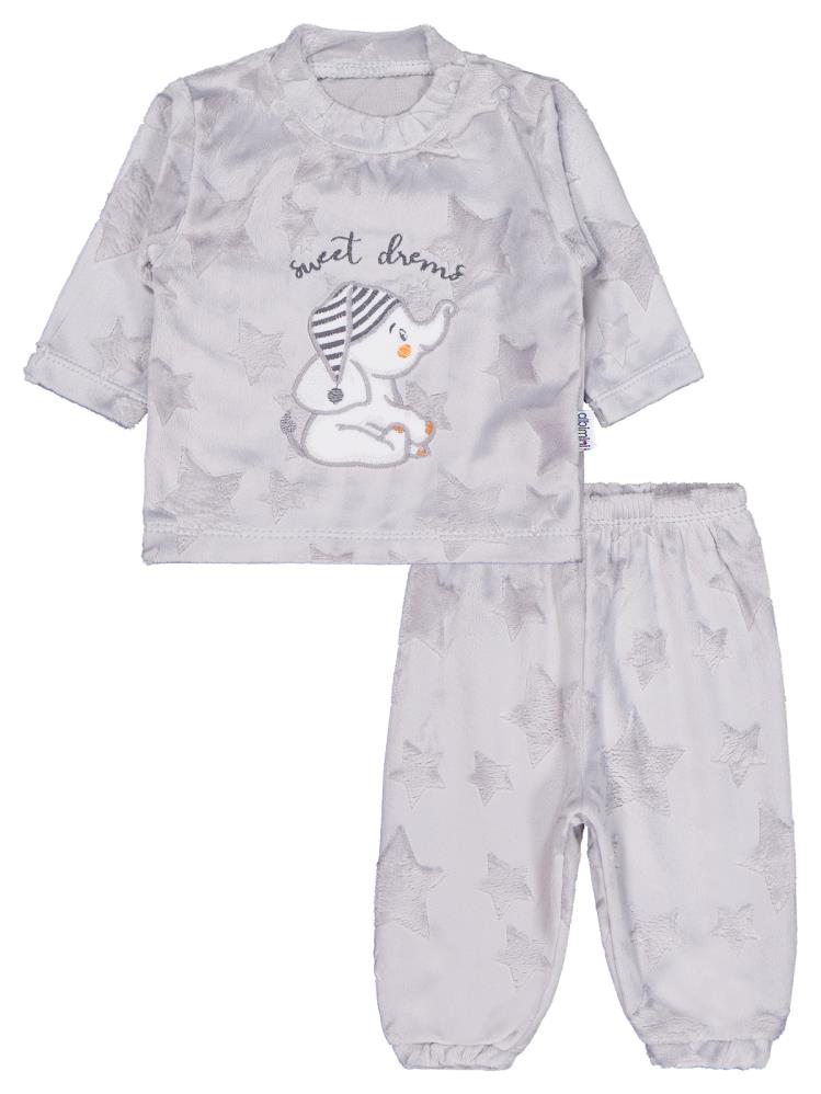 Minidamla Filli Nakış 2Li 1-6 Ay Takım - Gri