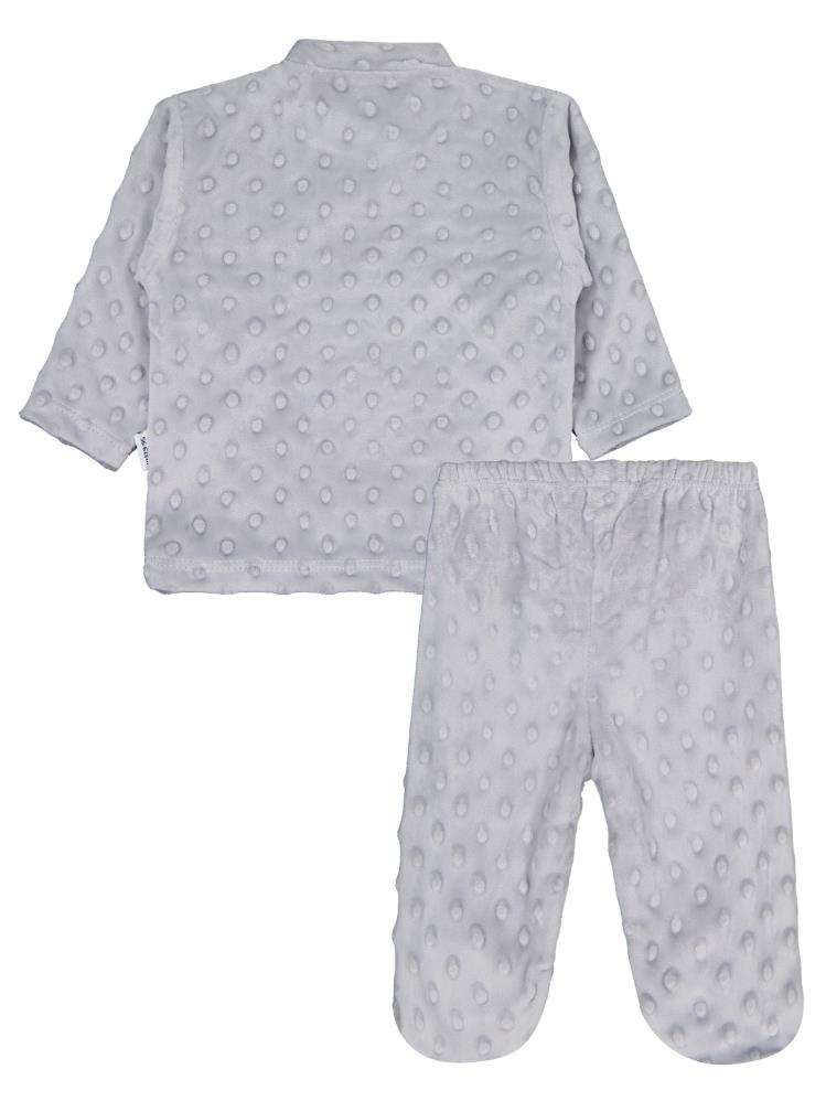 Minidamla Tavşanlı Ayı Patikli 2Li Pijama Takım 1-6 Ay Pijama Takımı - Gri