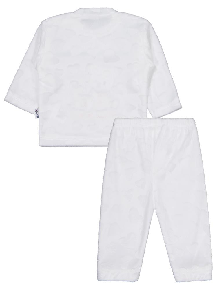 Minidamla Kız Ayı Tavşan Nakış 2Li 1-6 Ay Takım - Ekru