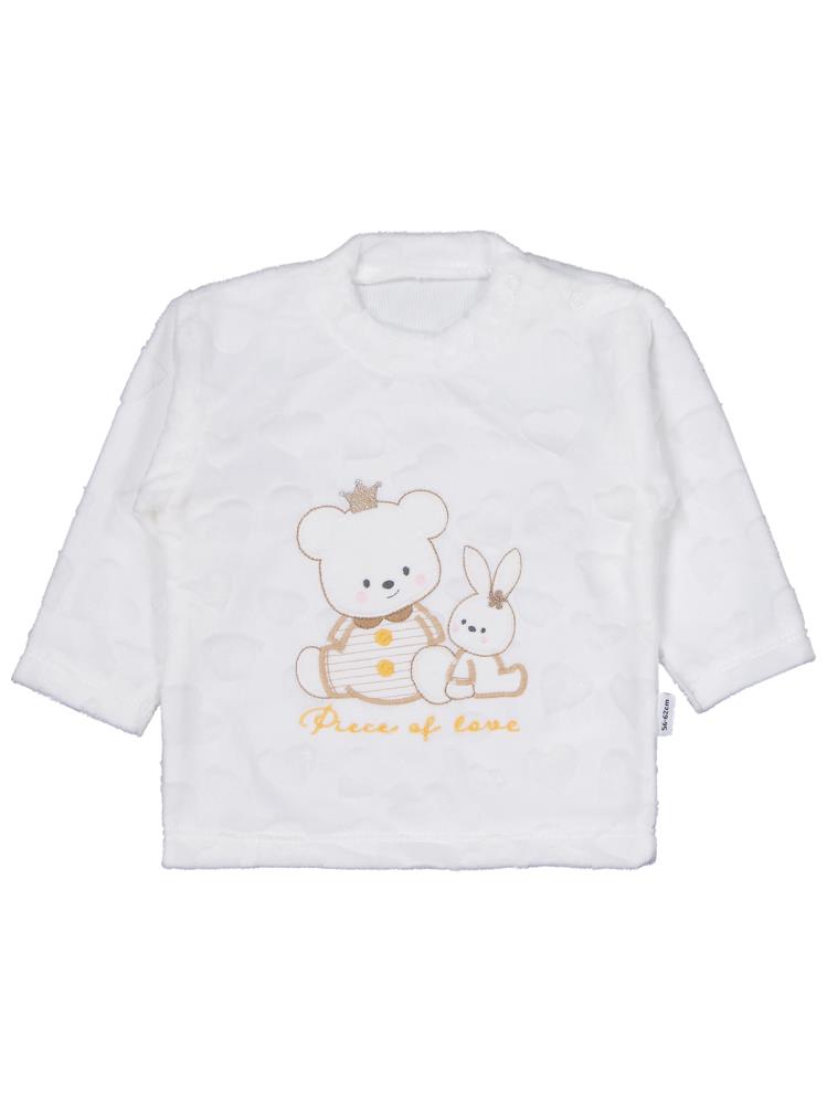 Minidamla Kız Ayı Tavşan Nakış 2Li 1-6 Ay Takım - Ekru