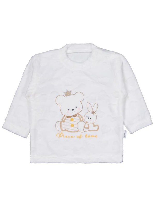 Minidamla Kız Ayı Tavşan Nakış 2Li 1-6 Ay Takım - Ekru