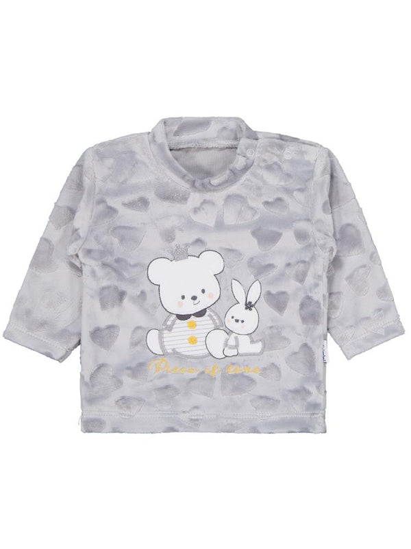 Minidamla Kız Ayı Tavşan Nakış 2Li 1-6 Ay Takım - Gri