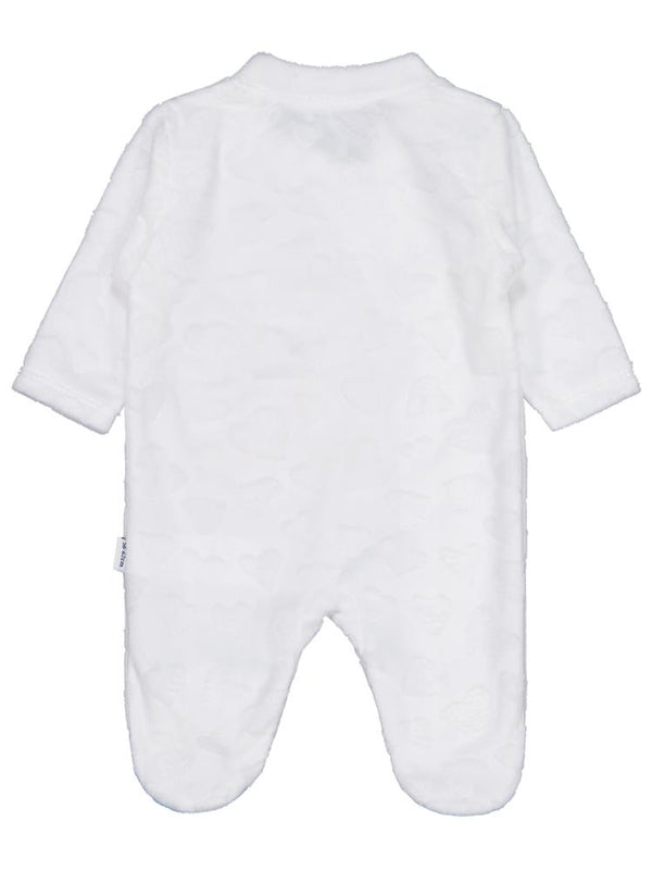 Minidamla Kız Ayı Tavşan Nakış Fermuarlı 1-6 Ay Tulum - Ekru