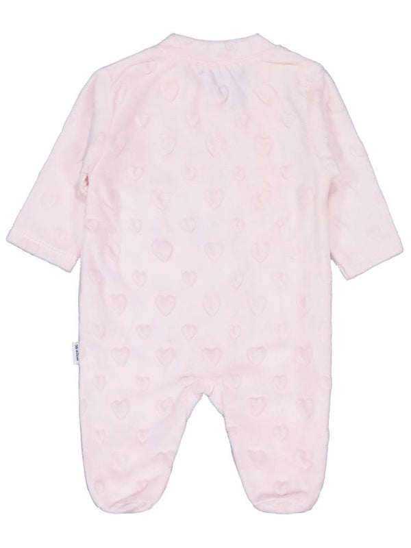 Minidamla Kız Ayı Tavşan Nakış Fermuarlı 1-6 Ay Tulum - Pembe