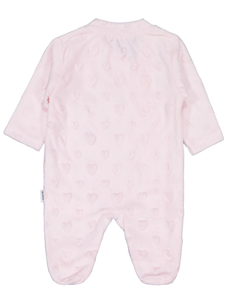 Minidamla Kız Ayı Tavşan Nakış Fermuarlı 1-6 Ay Tulum - Pembe