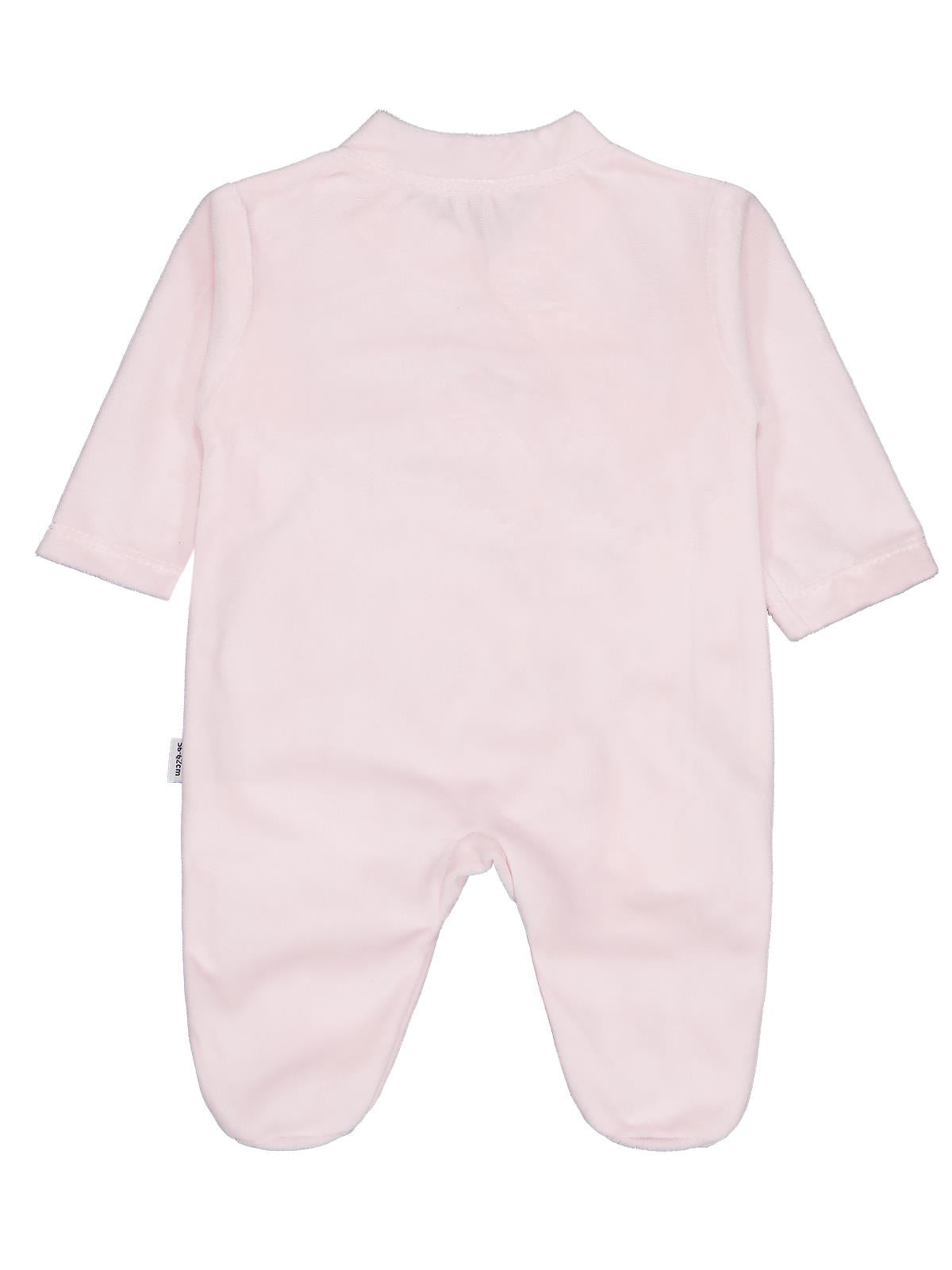 Minidamla Zürafa Nakış Çıtçıtlı 1-6 Ay Tulum - Pembe