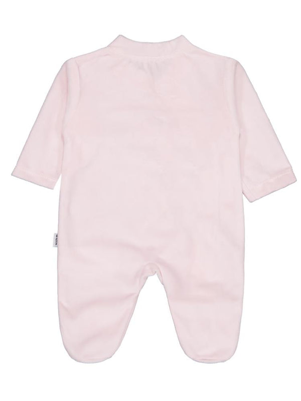 Minidamla Zürafa Nakış Çıtçıtlı 1-6 Ay Tulum - Pembe