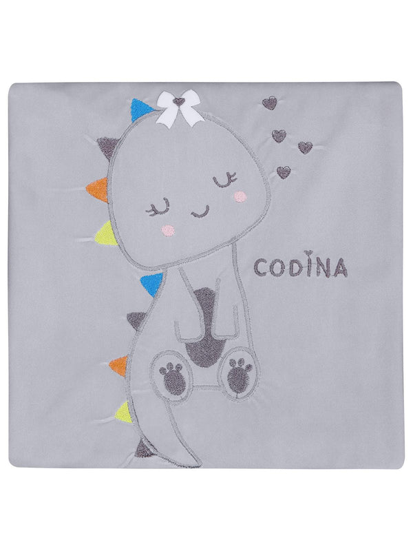 Minidamla Zürafa Nakış Battaniye - Gri